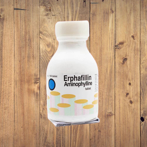 Erphafillin 200 Mg Per Botol isi 100 Tablet Aminophylline Tablet Obat Respirasi