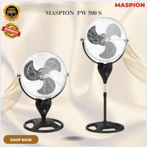 STAND FAN 2 IN 1 MASPION PW500S 20inch/PW-500-S/PW-500S/PW 500S/PW 500 S/PW-500S/MASPION KIPAS ANGIN