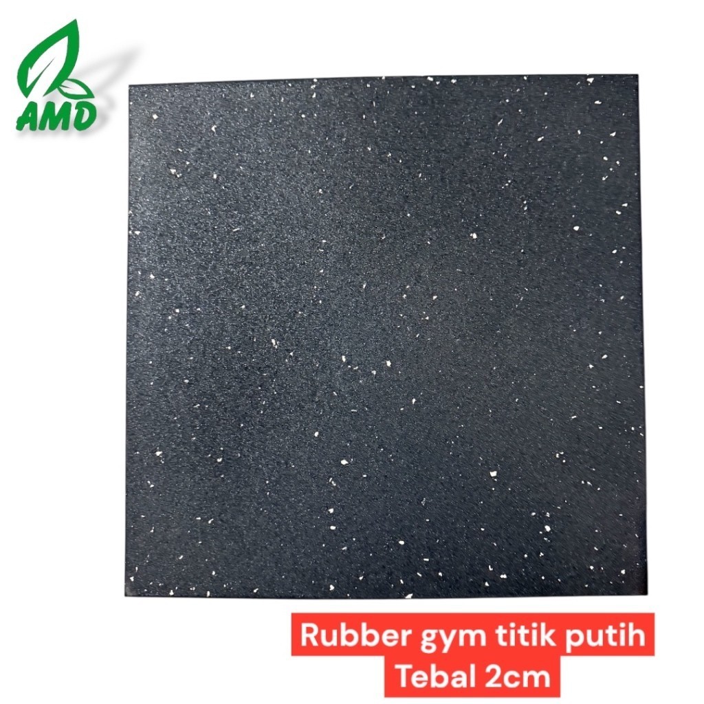 AMD GRASS Karpet Rubber Gym Premium Titik Biru dan Putih 1,5cm dan 2cm