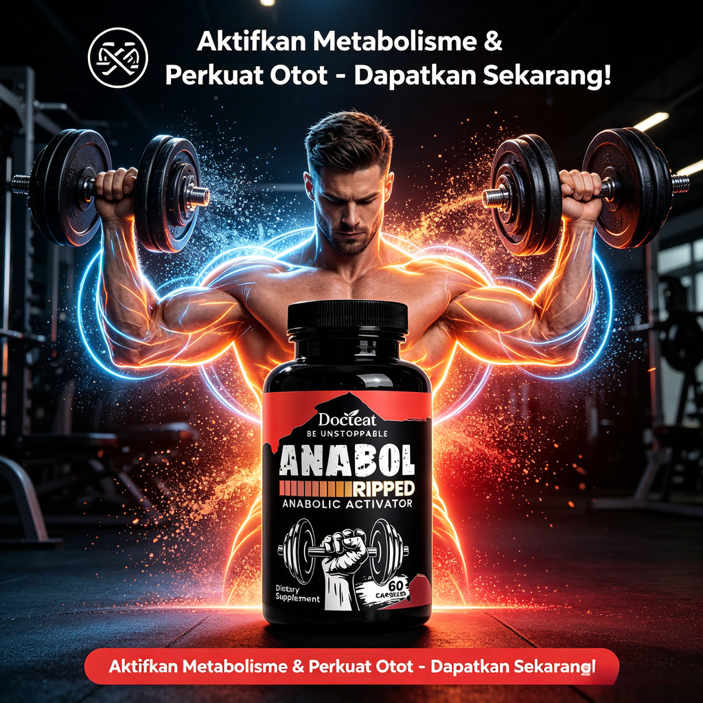 Docteat ANABOL RIPPED Anabolic Activator Muscle Support – 60 Capsules CO2224