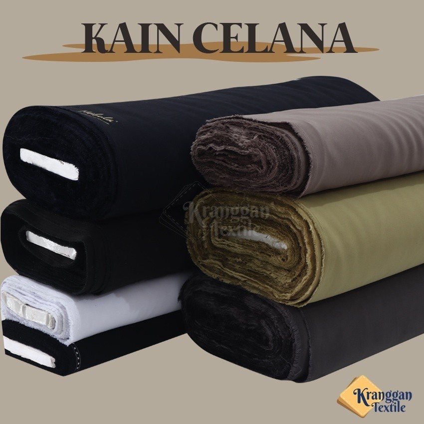 Bahan Kain pemda khaki/Celana kain pramuka Meteran Semi Wool High twist Cocok Untuk Kain Seragam PNS