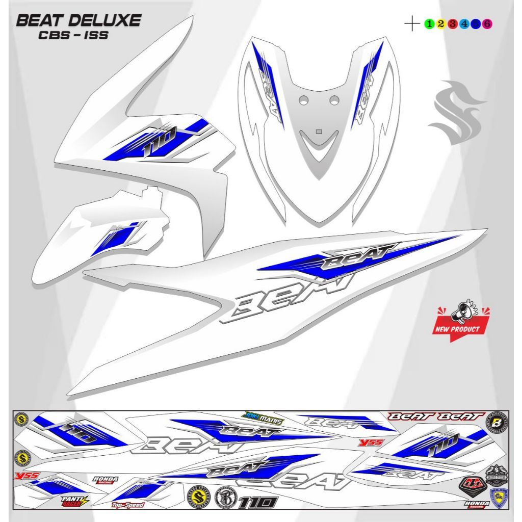 STIKER STRIPING BEAT DELUXE NEW 2020 / 2022 STIKER