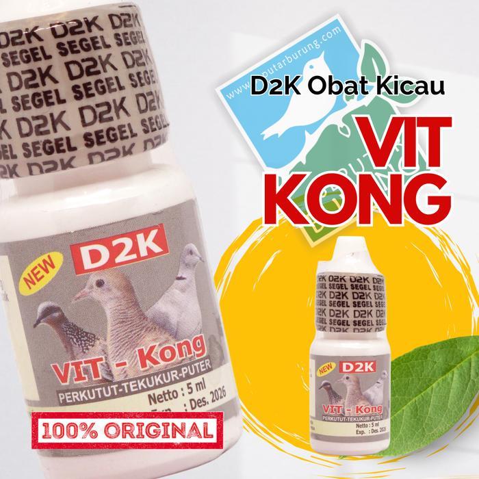 Vitamin Burung D2K VIT KONG Perkutut Puter Derkuku Sehat Rajin Bunyi Gacor