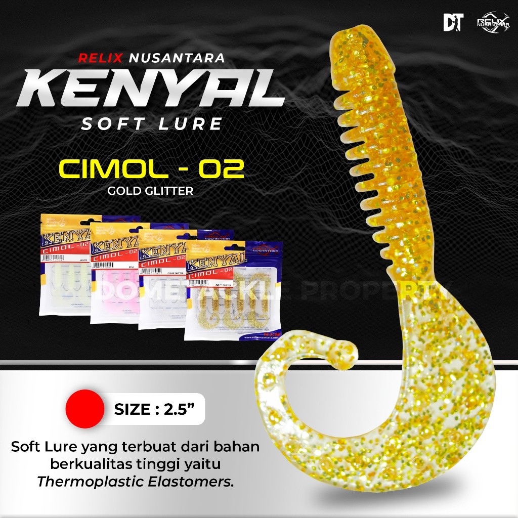 PROMO RELIX NUSANTARA KENYAL CIMOL SOFTLURE Size 1.5 2.5 | UMPAN PANCING SOFT