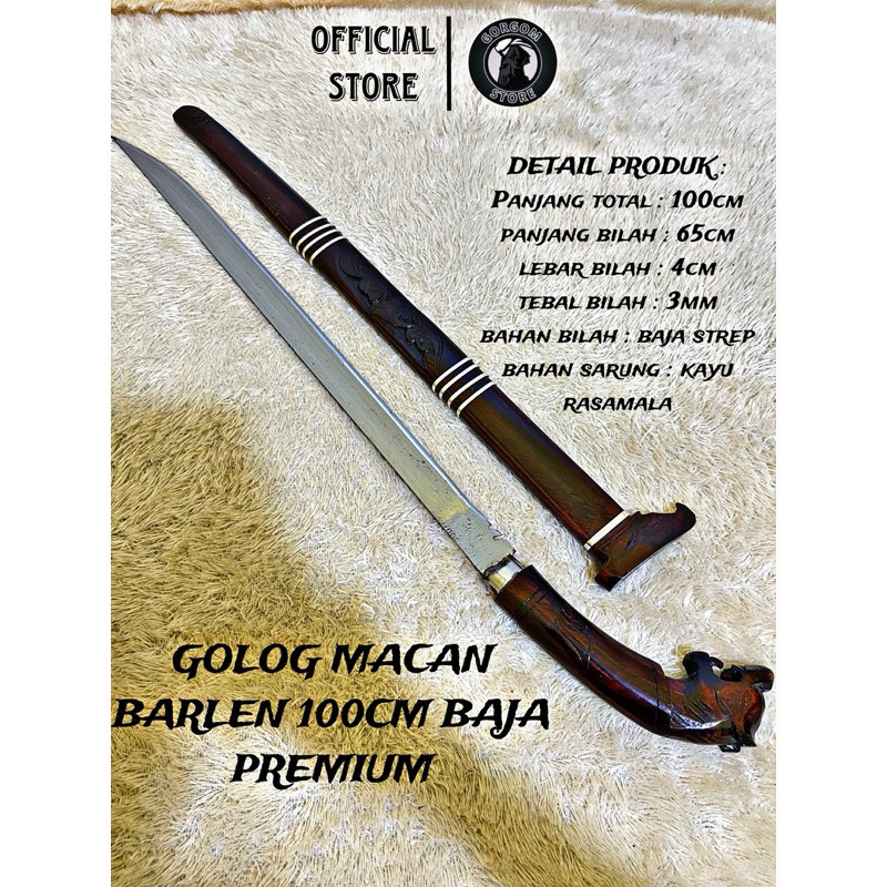 Abdulsyukur Bondol Pisau_GOLOK BARLEN PANJANG BAJA PER 70CM ASLI CIBATU