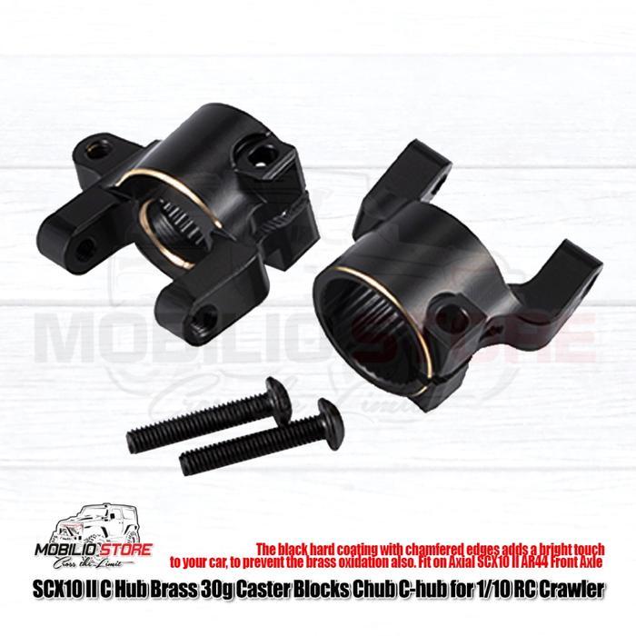 Heavy Brass C-Hub Brass Caster Blocks C-hub for Axle Axial SCX10 II