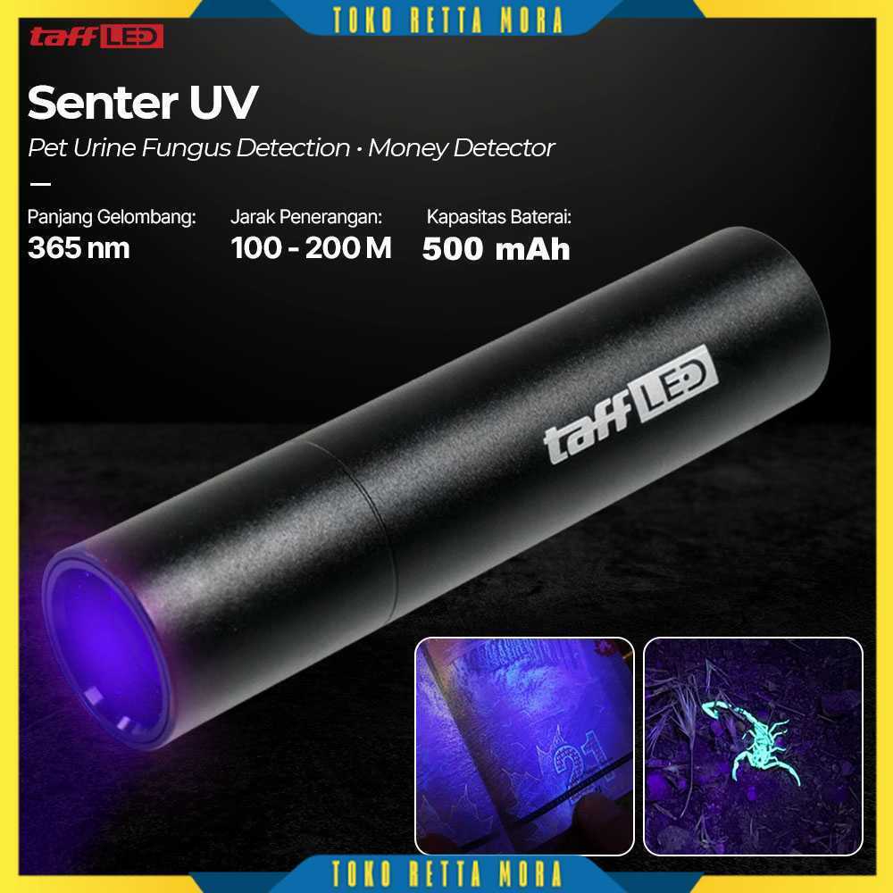 TaffLED Senter UV Ultraviolet Mini Flashlight Money Detector 365nm - S11-Z