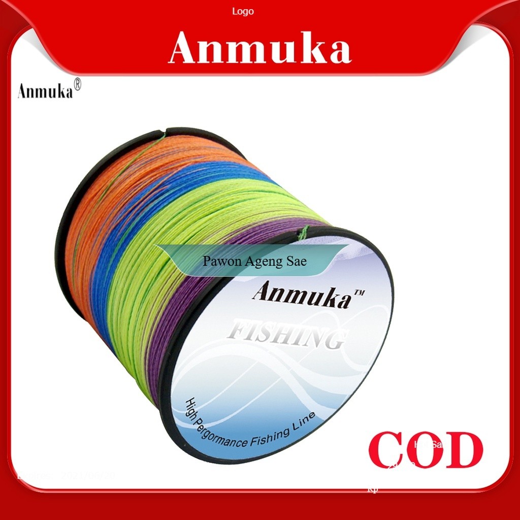 Anmuka Senar Pancing Braided 10 Meter 1 Warna Super Kuat 300M Dyneema Kepang Multifilamen Senar Panc