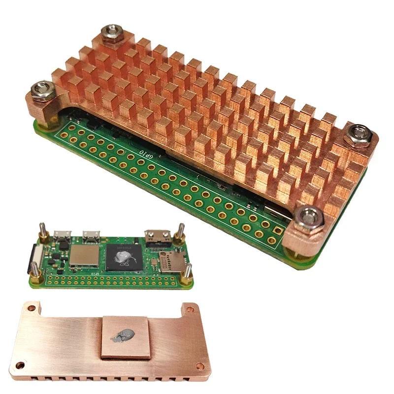 Raspberry Pi Zero 2 W Pure Copper Heatsink Protective Case Passive Cooling Enclosure for Raspberry P