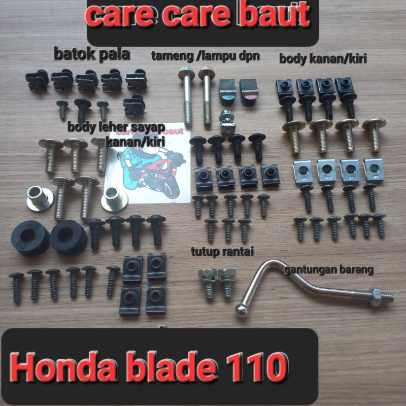 Baut fullset body honda blade 110cc / baut lengkap blade 110 cc