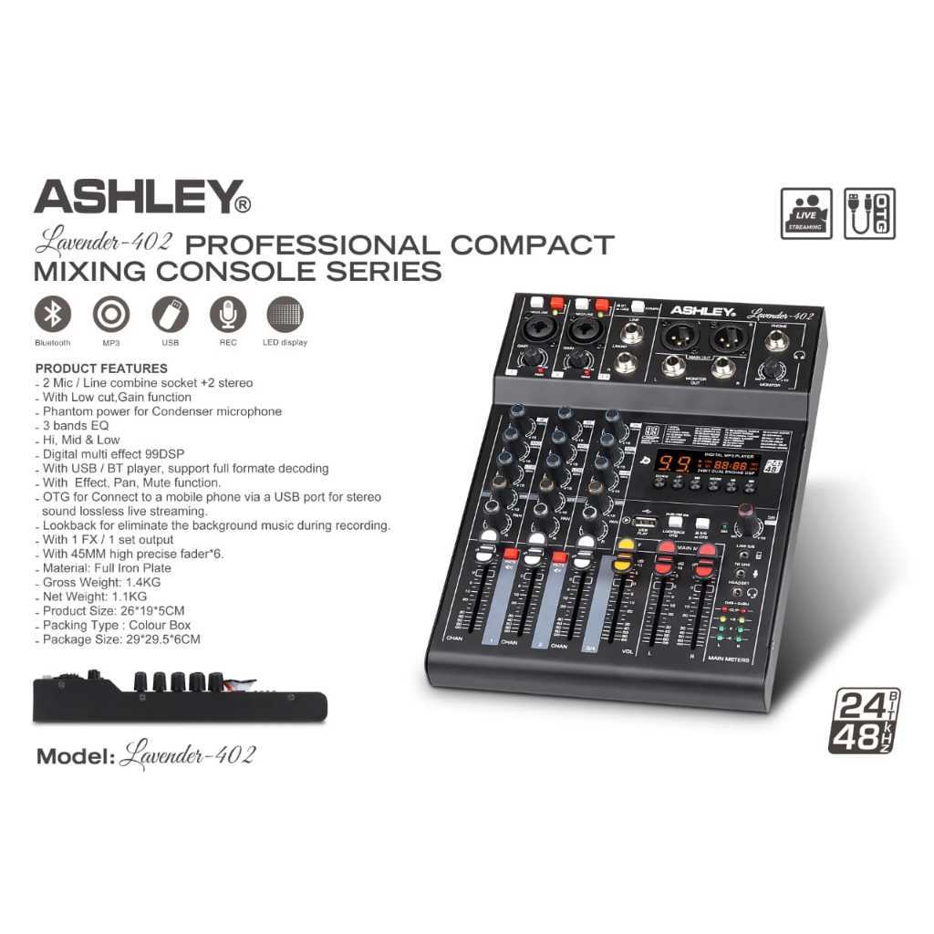 LAVENDER-402 MIXER 4 CHANNEL ASHLEY ORIGINAL / MIXER 4 CHANNEL / LAVENDER402 ASHLEY / LAVENDER 402