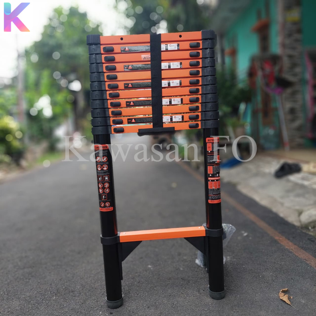 Tangga Teleskopik 4.7 meter - Hitam / Tangga Lipat