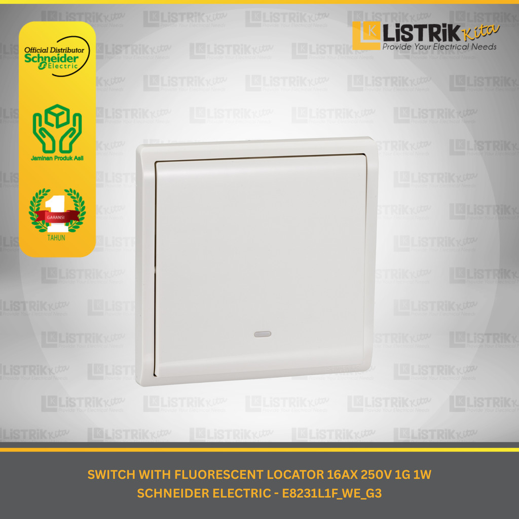 SAKELAR PIENO SCHNEIDER ELECTRIC - 1-4 Gang, 1-2 Arah - Warna Silver / Putih