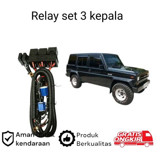 Relay Set Lampu Utama LED H4  Mobil Daihatsu Taft Hiline Koko