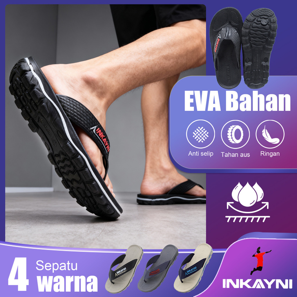INKAYNI Sandal Jepit Swallow Pria Dan Anak Laki-laki Sandal Jepit Empuk Size 30-40 Sandal Selop Pria
