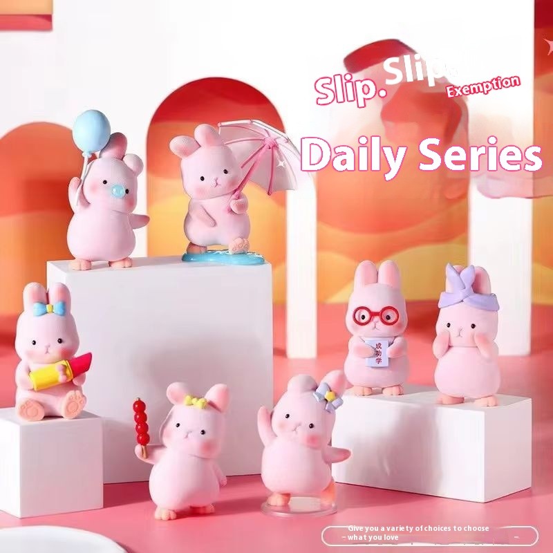 2024 New Rabbit Blind Box Liuliu Rabbit Daily Series Ornament Toy Gift Anime Rabbit Action Figure Ha