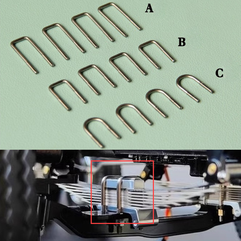 Simulation Spring Steel Plate U Shape Bolt for 1/14 Tamiya RC Truck Scania BENZ VOLVO  MAN y Parts