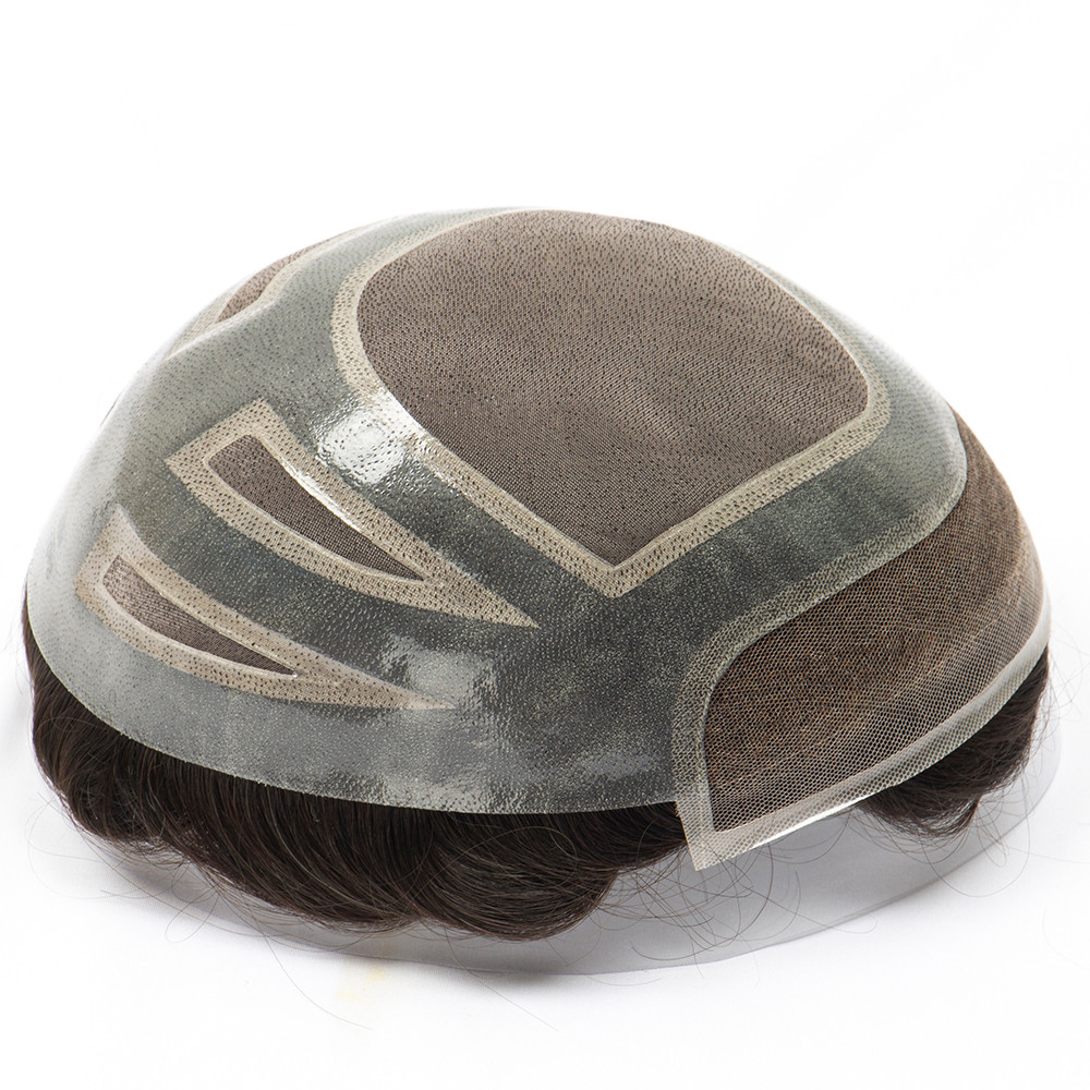 Front Lace Base Durable Mono Male Wig Human Hair System Men toupee Versalite Base hair prothesis ble