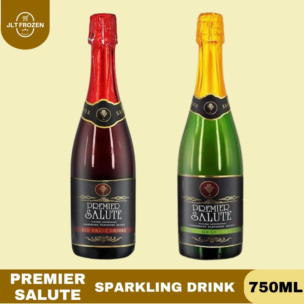 Premier Salute Sparkling Drink 750ml / Minuman Bekarbonasi Rasa Red Grape / White Grape