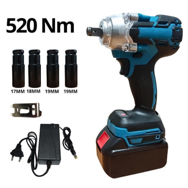Bor impact 520NM Bor Kuat Buka Baut Moto Mobil Bor Drill 2 Baterai