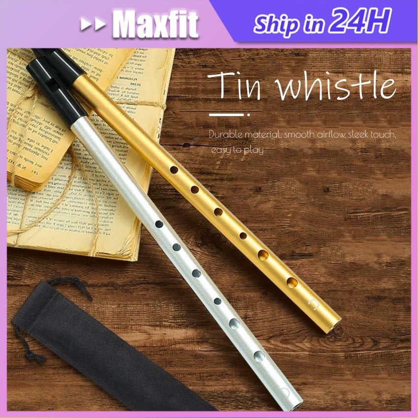 Seruling Irlandia Aluminium C D Key 6 Lubang / Irish Tin Flute Penny Whistle Flute Irlandia Flute /