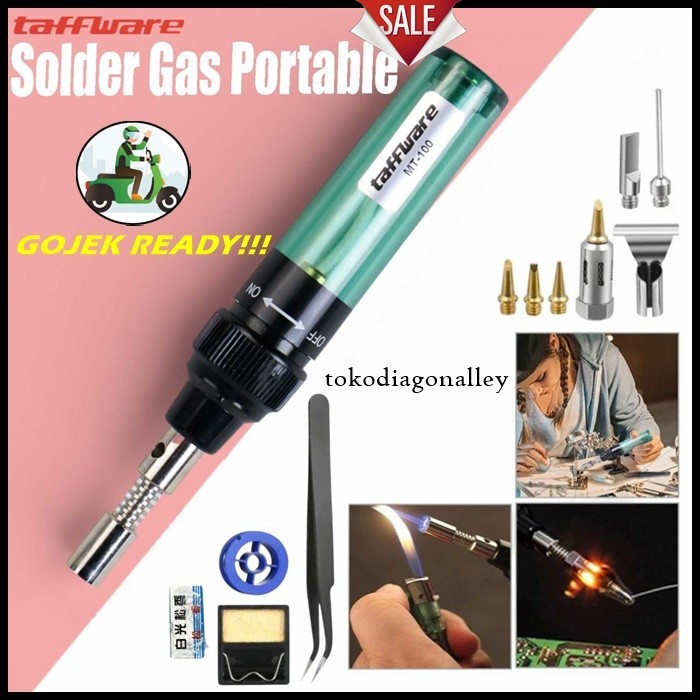 WOKER.ID Solder Gas Butane Portable Iron Pen Solder Gas Paket Lengkap Alat Las Mini Solder AC Las AC