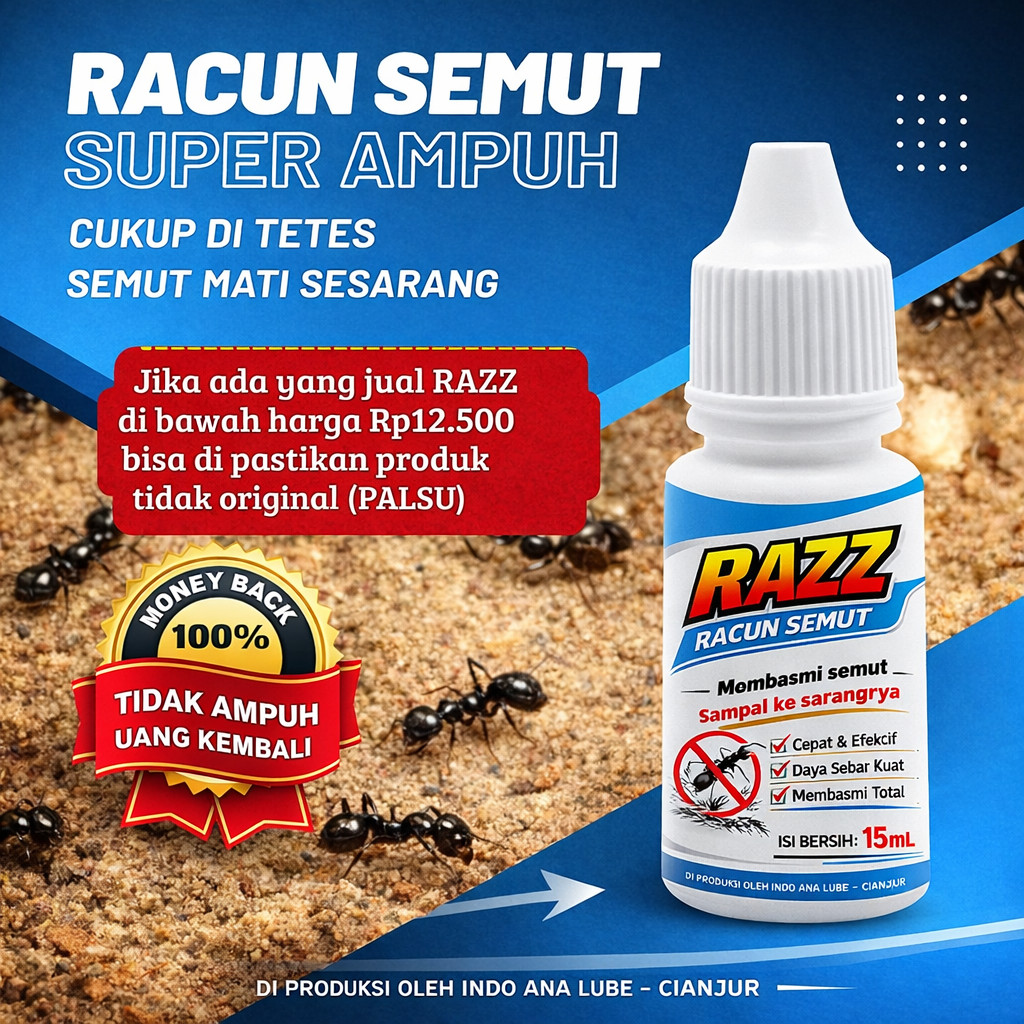 RACUN SEMUT - SUPER AMPUH - OBAT RACUN ANTI SEMUT - PENGUSIR SEMUT MERAH
