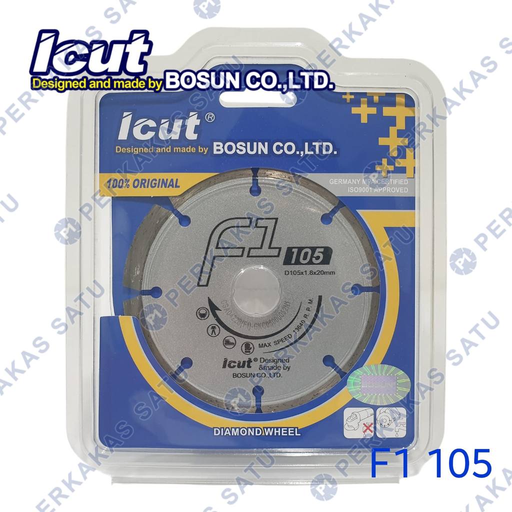 DIAMOND WHEEL 4" ICUT BOSUN F1 MATA POTONG KERAMIK GRANIT TEMBOK BETON