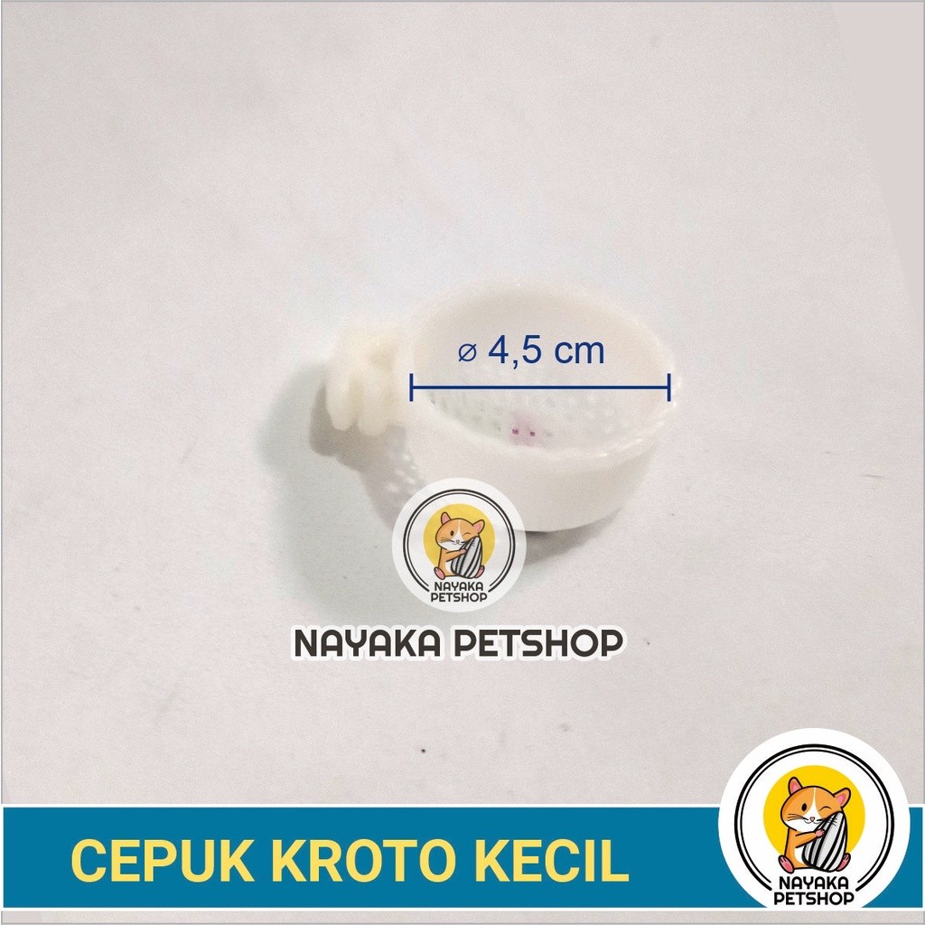 Biyanka Shop Cepuk Kroto Kecil Tempat Pakan Voer Wadah Ulat Pur Makanan Burung Pleci Ciblek