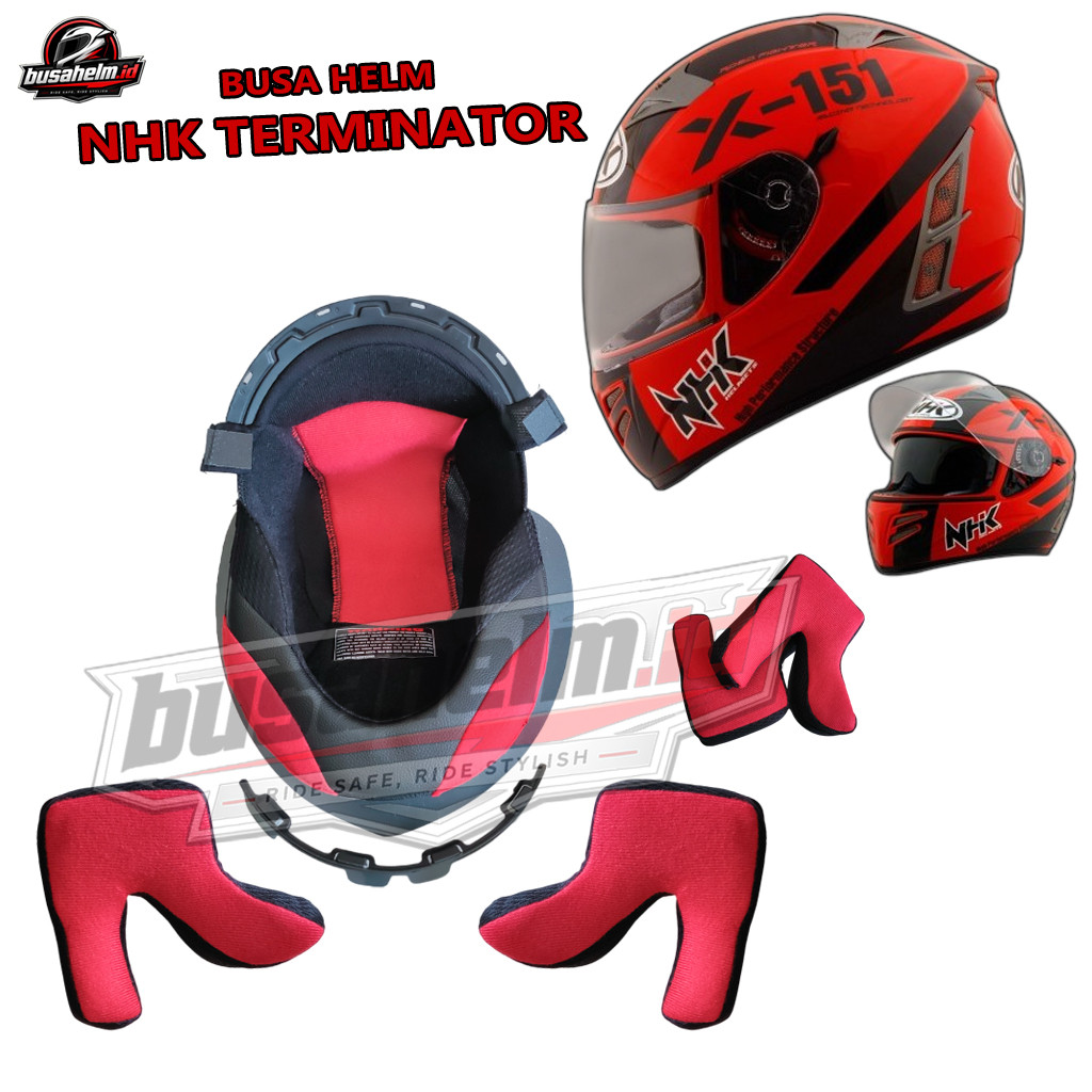 Busa Helm NHK Terminator / Road Fighter All Series Full Set | Busa Dalam Helm NHK Terminator | Cheek