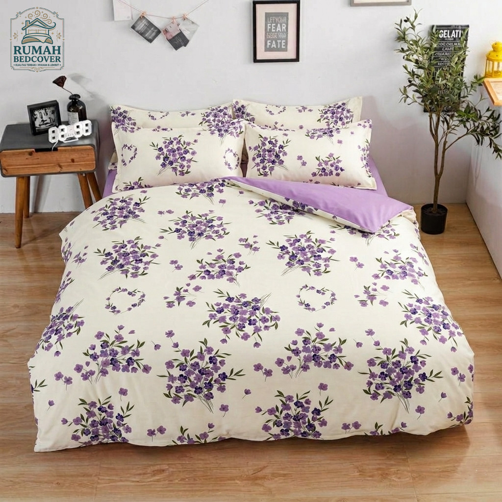 Bedcover Set Sprei Aesthetic Tinggi 30cm Katun Disperse 140x200 160x200 180x200 Lembut