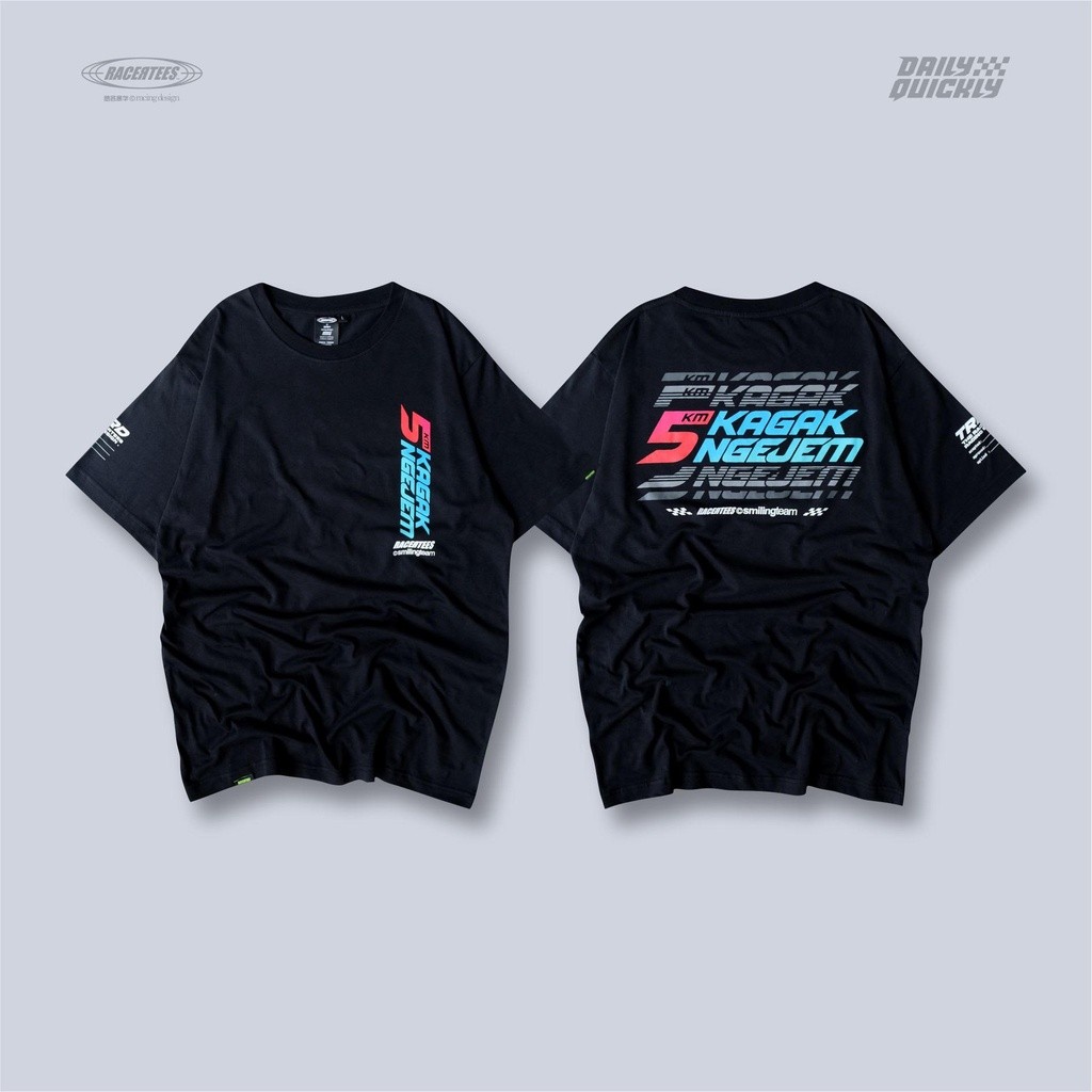RACERTEES Kaos 5KM Kagak Ngejem Baju Kaos Unisex