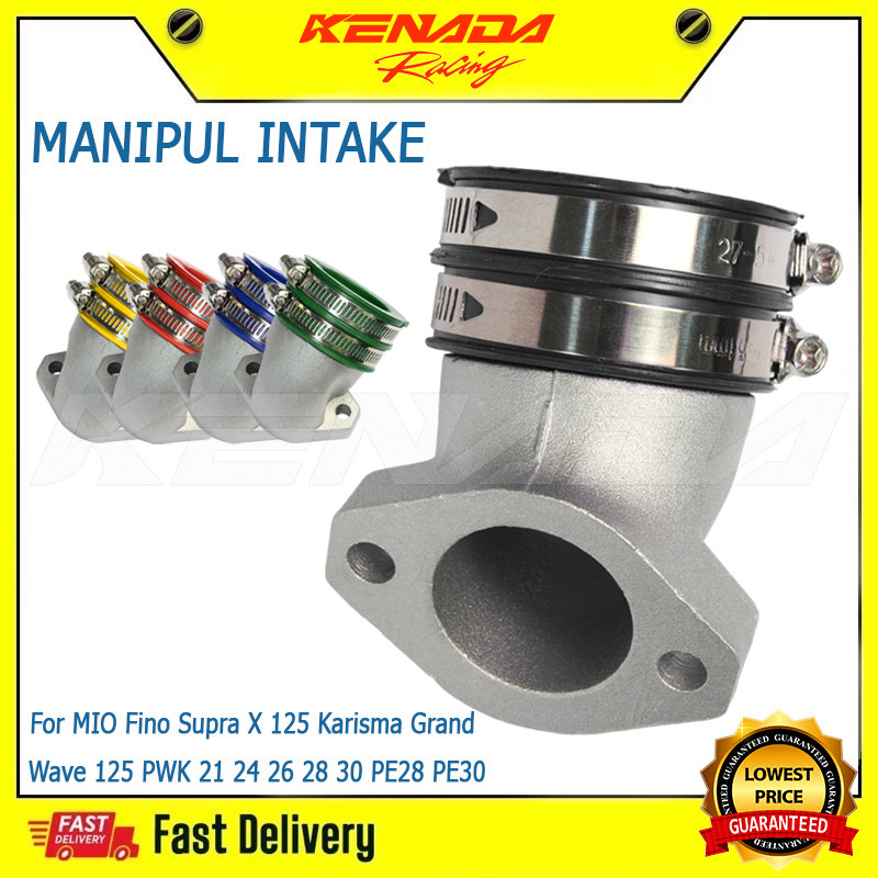 Manipol Karbu Intake Manifold 4 Valve MIO Fino Supra X 125 Karisma Grand Wave 125 PWK 21 24 26 28 30