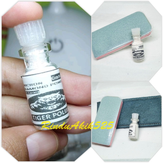 Paket peng kilap batu akik spartax polos dan kain poles kulit murah serbuk intan