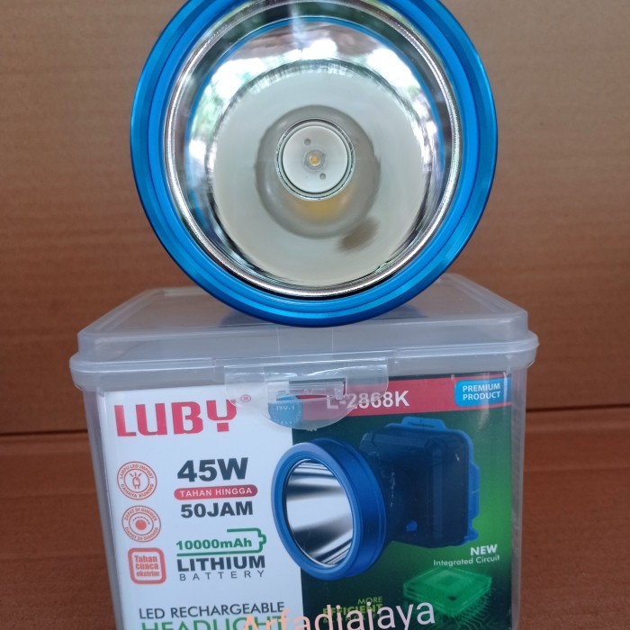 SENTER KEPALA LUBY L-2868K 45W 10000mAh CAHAYA KUNING