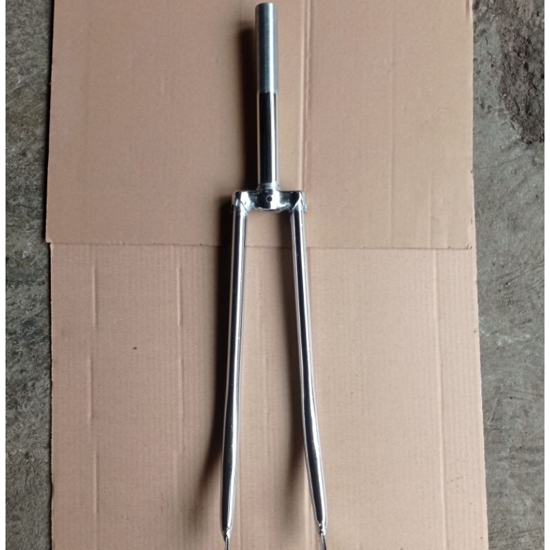 CANDUSHOP FORK sepeda 27 balap jadul fixie fiksi roadbike chrome taiwan standar ulir drat 25.4 inser