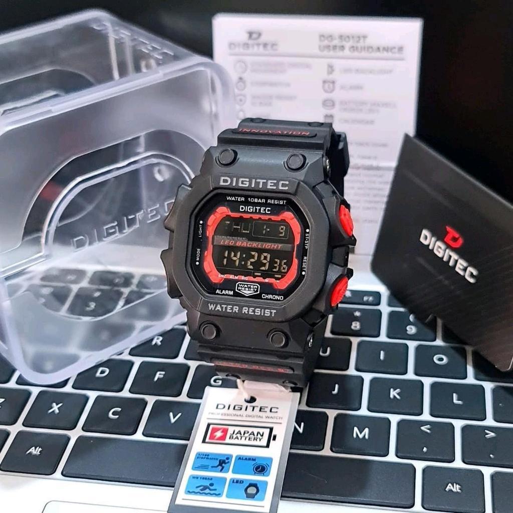 Jam Tangan Sport Outdoor Pria Anti Air Digitec Watch Strap Karet Lentur