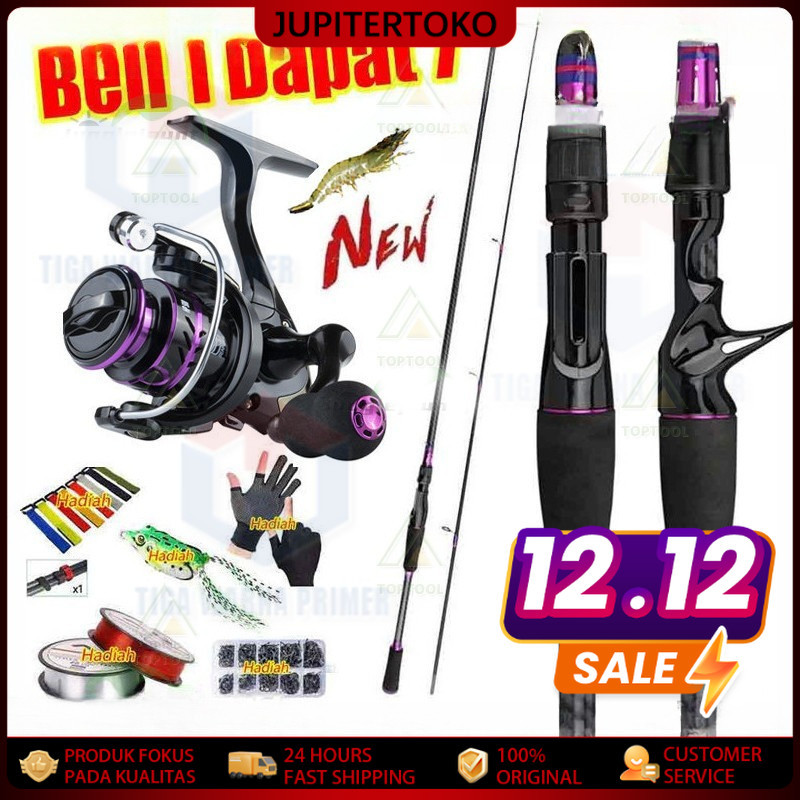 Set Pancing 1.8m/2.1m Joran Pancing 1000-4000 Reel Pancing 150M Senar Pancing Umpan Combo pancingan 