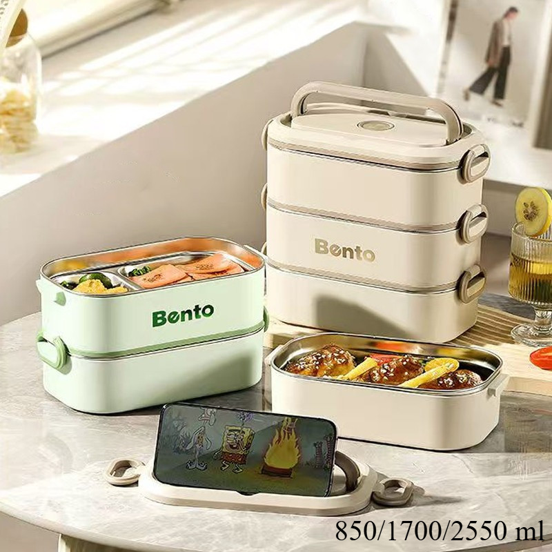 kotak makan set lunch box stainless anti tumpah kotak bekal anak tas lunch box stainless anti tumpah