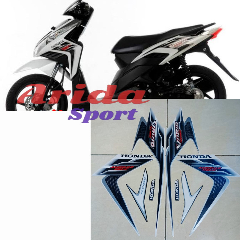 striping vario 110 stiker honda vario karbu techno 110 cw 2010 putih hitam