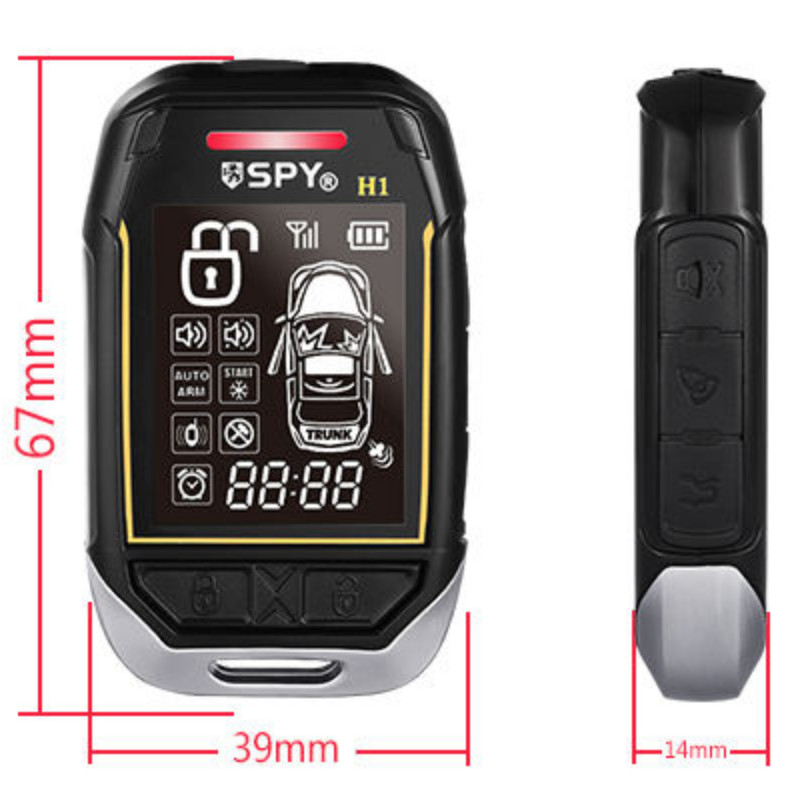 SPY Universal 2 Way Car Alarm System Car Remote Keyless Entry Launch Module Kit Bluetooth PKE APP Re