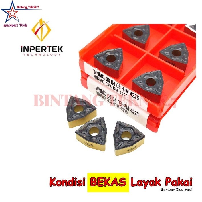 Insert WNMG06 WNMG08 Bekas Insert WNMG Bubut Widia Mata Bubut Gratis 1 Holder Insert WNMG 06 WNMG 08