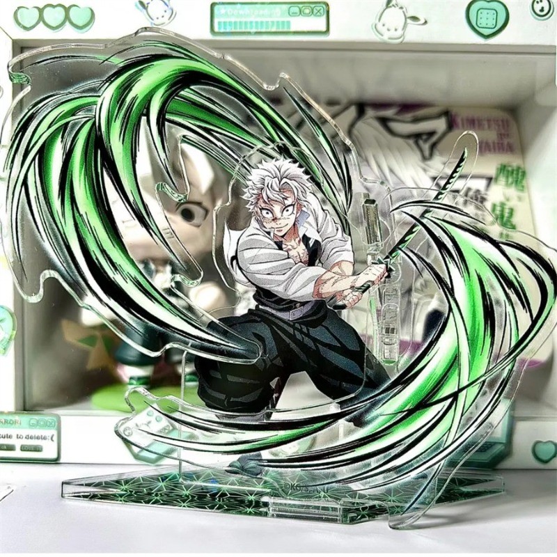 Demon Slayer Acrylic Ornaments Shinazugawa Sanemi Anime Action Figures Car Desktop Decoration Models