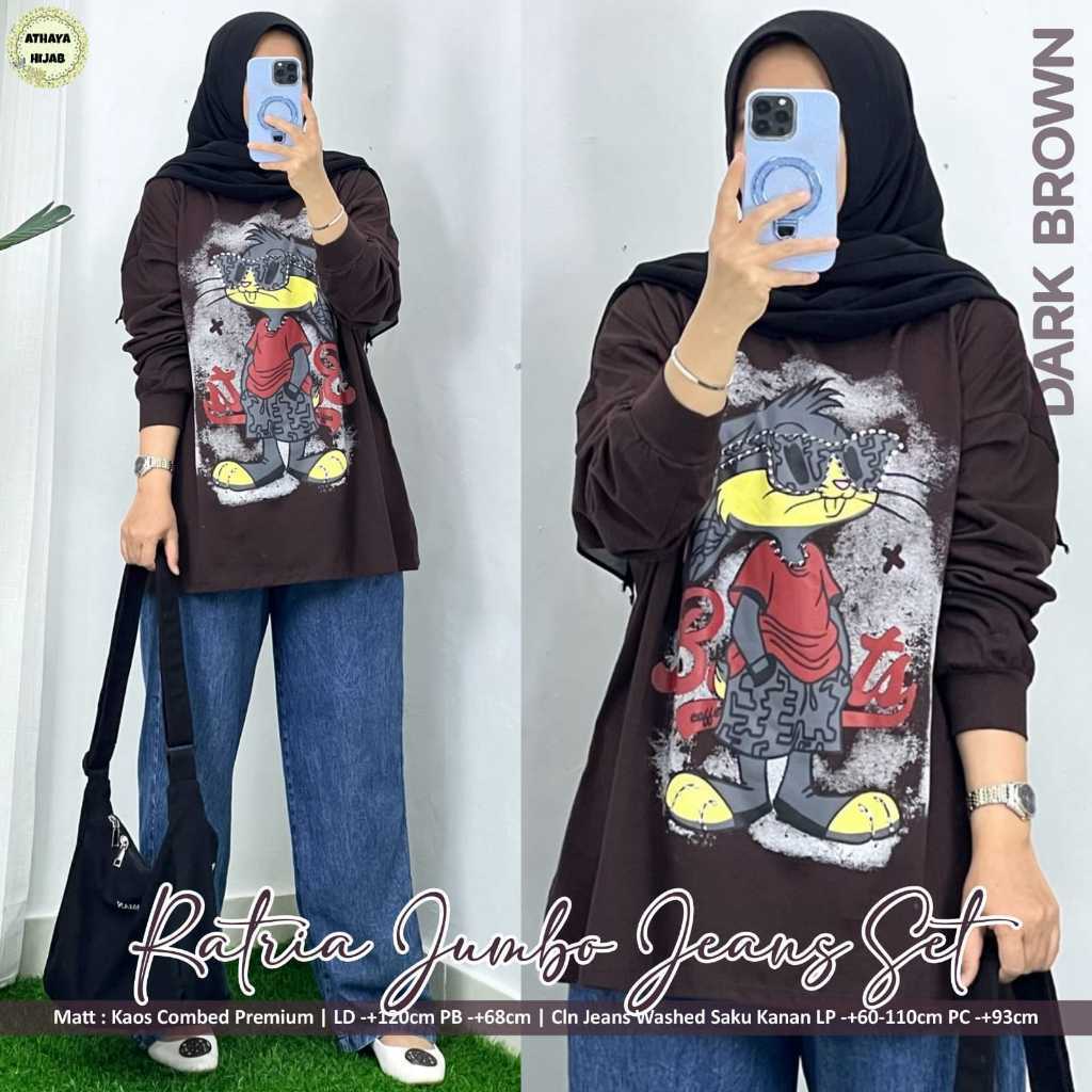 1212     RATRIA JUMBO JEANS SET by ATHAYA