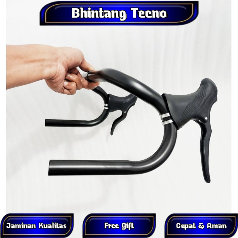 PAKET STANG SEPEDA BALAP STANDRT 25,4MM / STANG SEPEDA DROBBAR / HANDLE REM SEPEDA BALAP