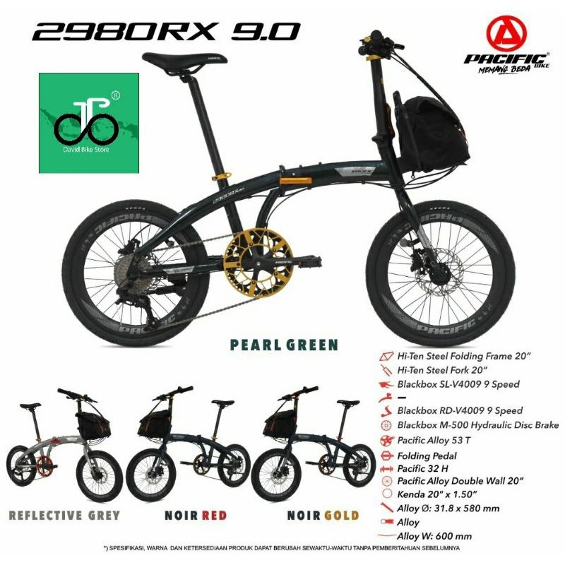 sepeda lipat 20" Pacific 2980 RX 9.0