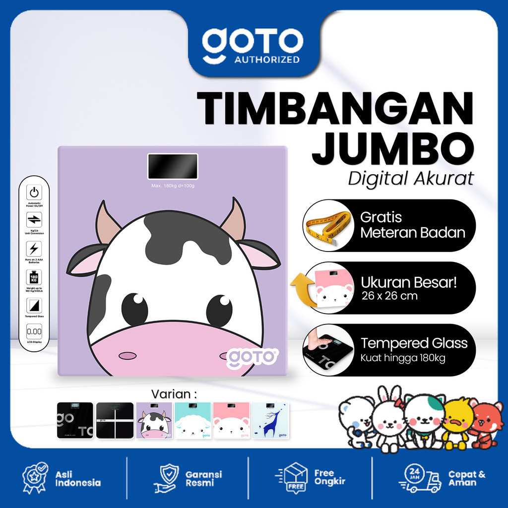 Goto Timbangan Badan Mini Digital Desain Kartun 180 Kg