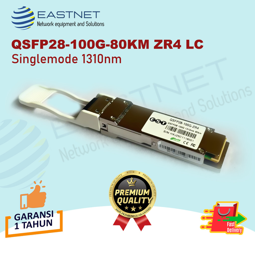 QSFP 100G 1310nm 80KM SM QSFP28-100G-ZR4 Duplex Singlemode