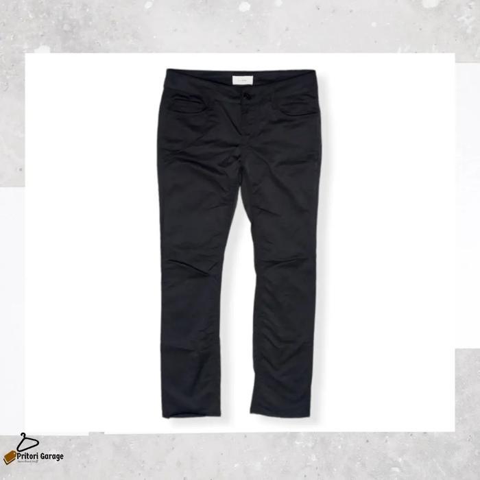 Soft Coated Glossy Jeans Denim Larne Straight Slim Stretch Black 32