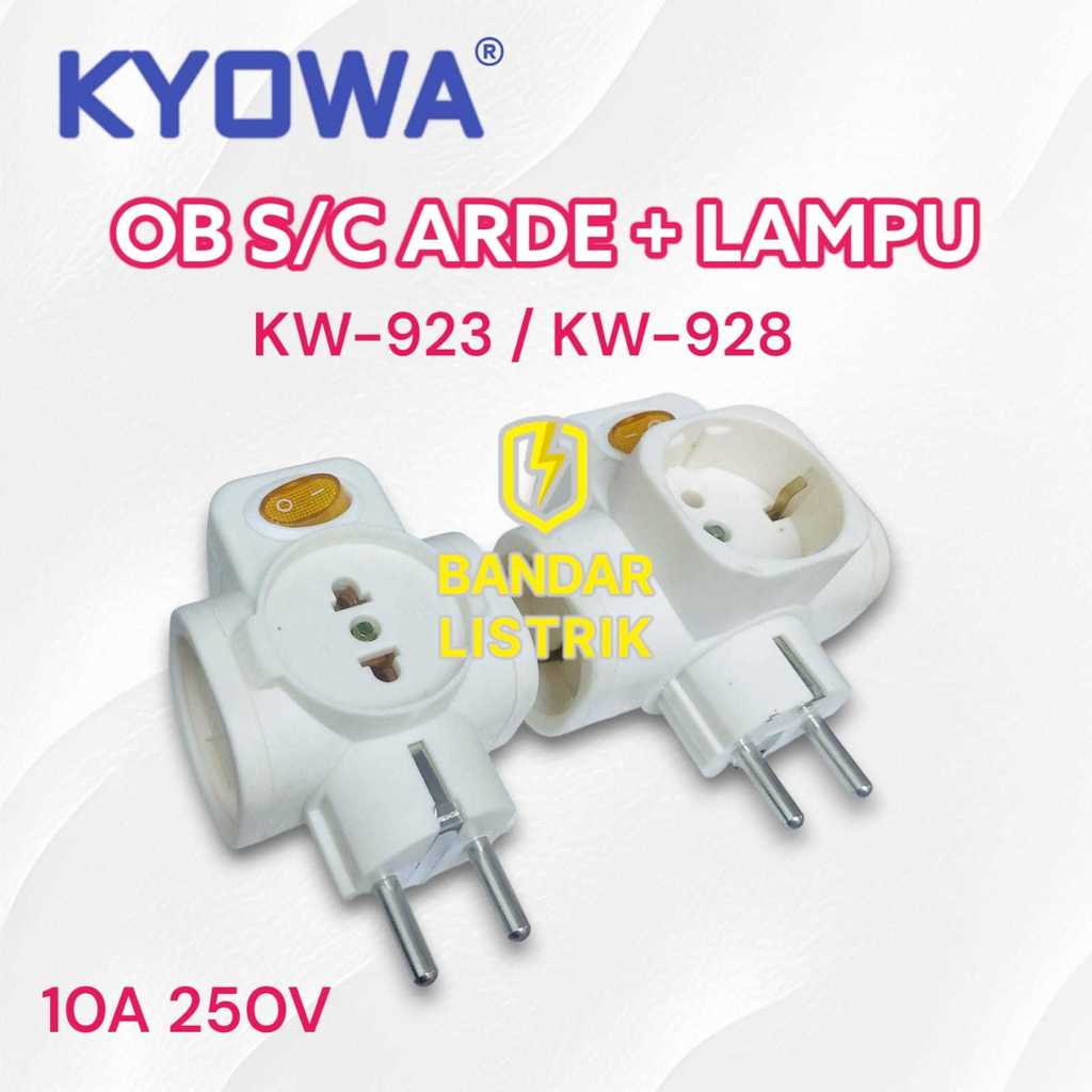 KYOWA Stop Kontak Cabang 3 KW-923 / KW-928 Steker Arde T OB Saklar Lampu 10A SNI